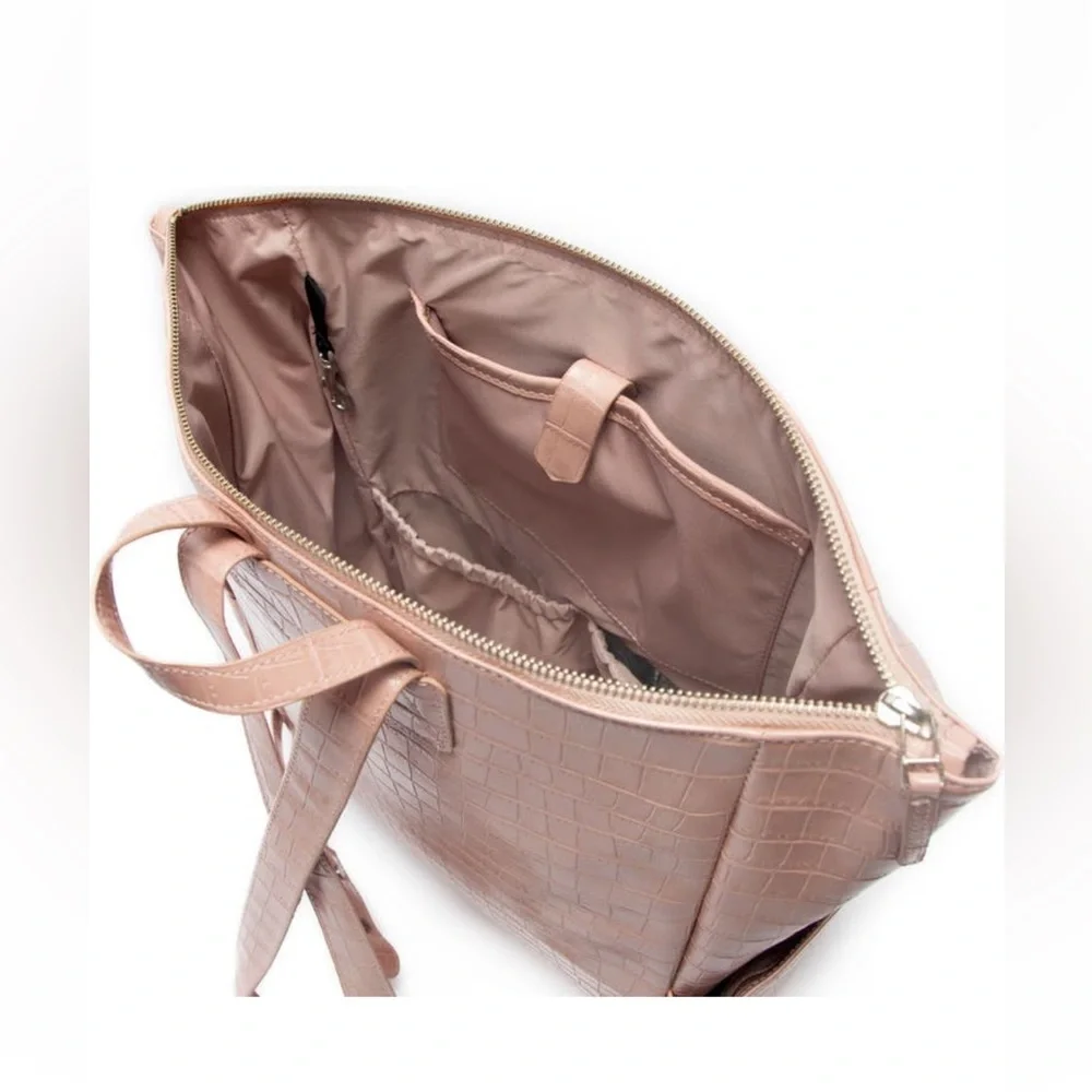 Minimal Water Resistant Faux Leather Diaper Backpack FRESHLY PICKED
